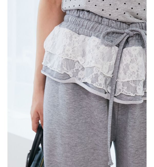  「フリルレイヤードスウェットパンツ」|その他|