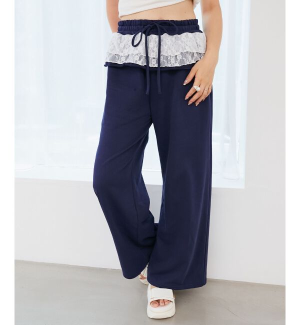  「フリルレイヤードスウェットパンツ」|その他|