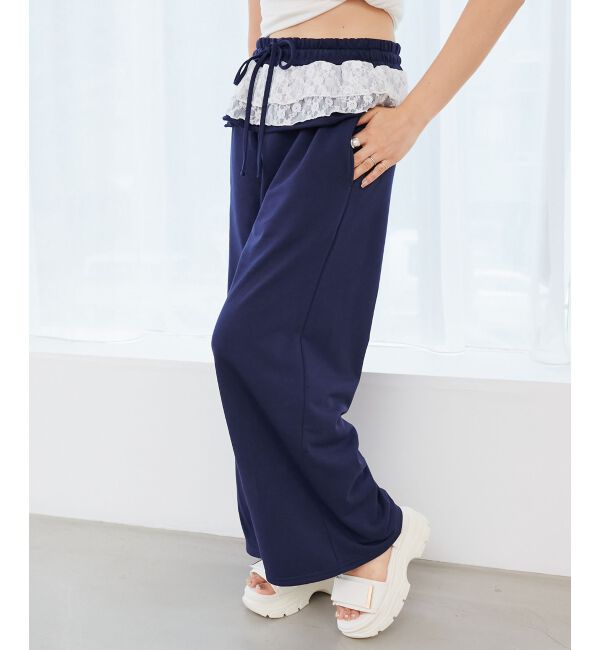  「フリルレイヤードスウェットパンツ」|その他|