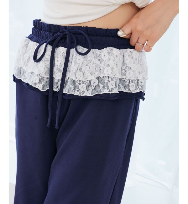  「フリルレイヤードスウェットパンツ」|その他|
