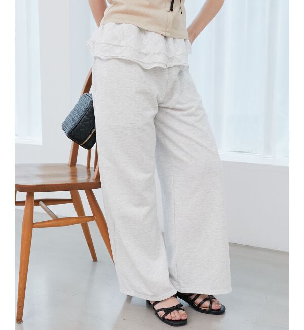  「フリルレイヤードスウェットパンツ」|その他|