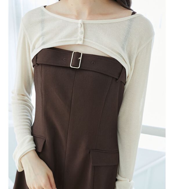  「デコルテオープンミニワンピセット」|ワンピース|