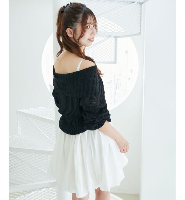  「カーデ&times;バルーンキャミワンピセット」|ワンピース|