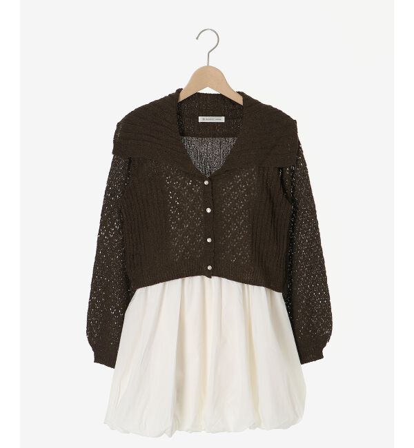  「カーデ&times;バルーンキャミワンピセット」|ワンピース|