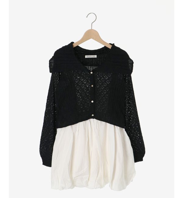  「カーデ&times;バルーンキャミワンピセット」|ワンピース|