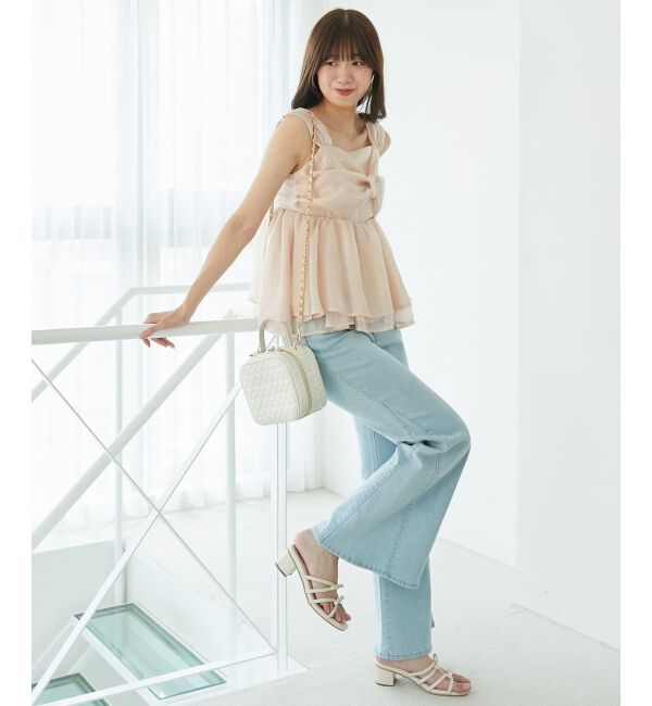  「キラキラビジューリボンビスチェ」|キャミソール|