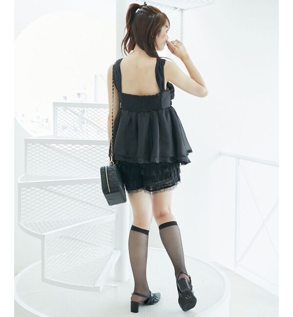  「キラキラビジューリボンビスチェ」|キャミソール|