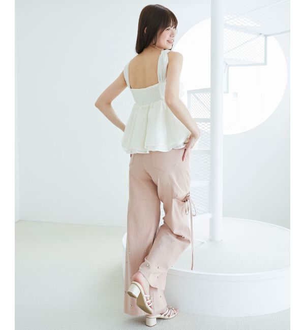  「キラキラビジューリボンビスチェ」|キャミソール|