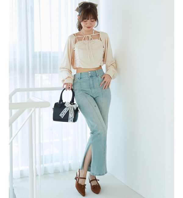  「ラインストーンキャミ＆ボレロセット」|その他|