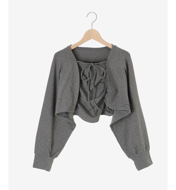  「ラインストーンキャミ＆ボレロセット」|その他|