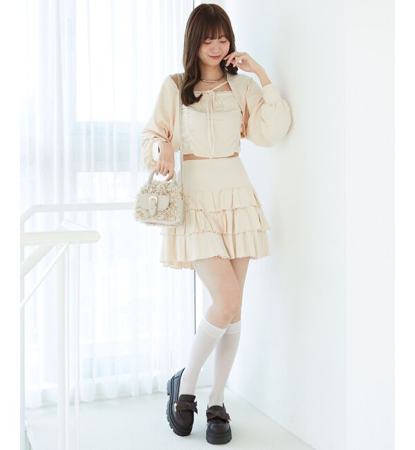  「ラインストーンキャミ＆ボレロセット」|その他|