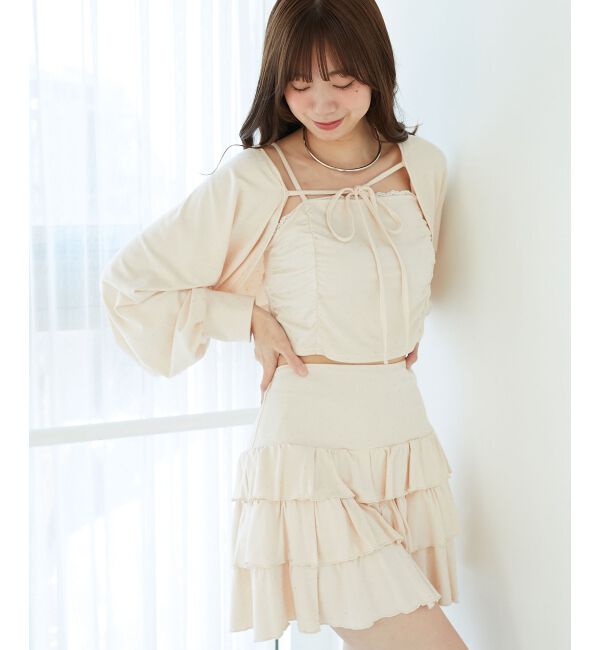  「ラインストーンキャミ＆ボレロセット」|その他|