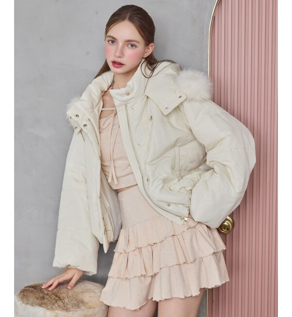  「ラインストーンティアードスカパン」|スカート|