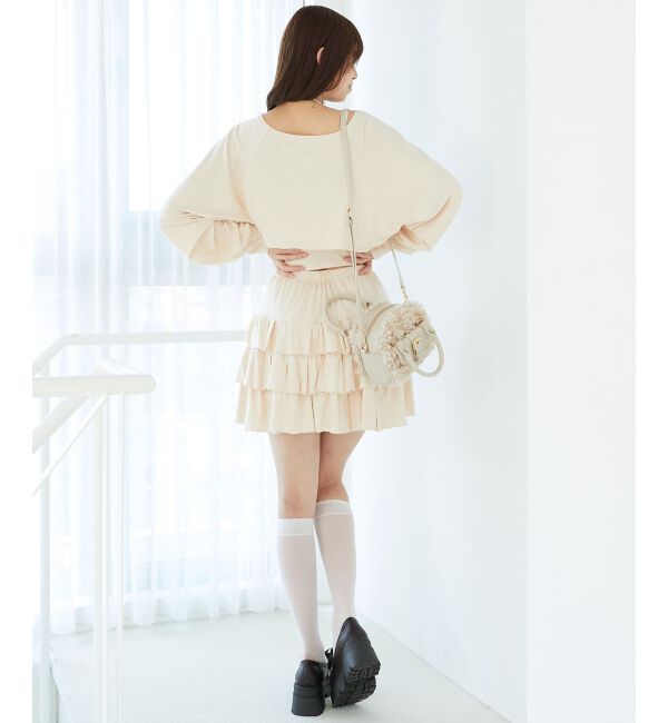  「ラインストーンティアードスカパン」|スカート|