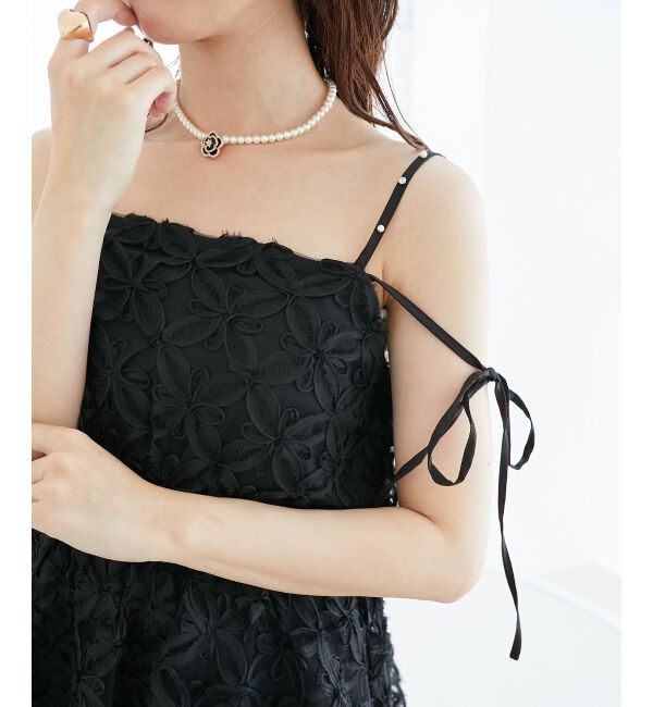  「フラワーチュールミニキャミワンピ」|ワンピース|