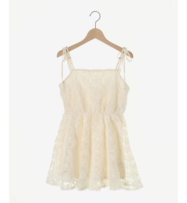  「フラワーチュールミニキャミワンピ」|ワンピース|