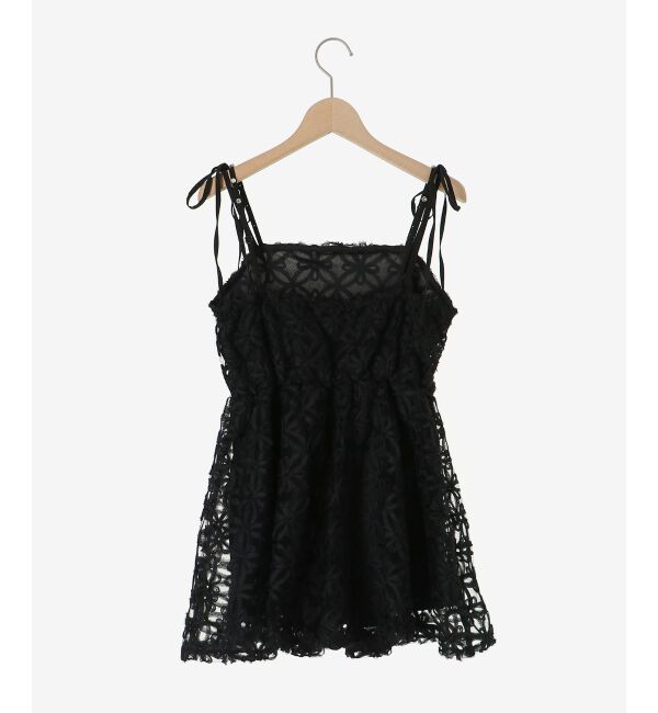  「フラワーチュールミニキャミワンピ」|ワンピース|