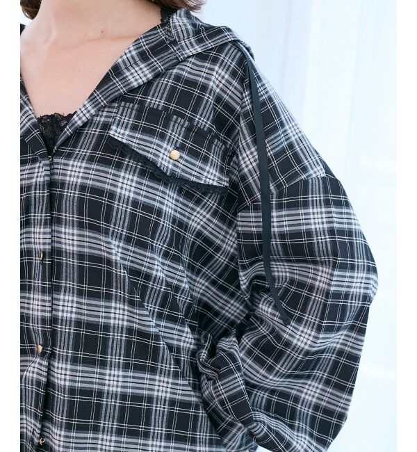  「フード付きルーズシャツ」|シャツ・ブラウス|