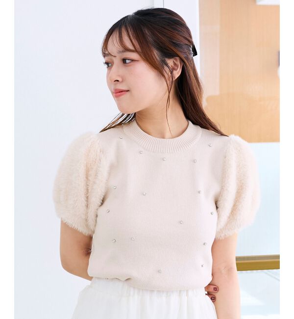  「キラキラ袖シャギーニット」|ニット・セーター|