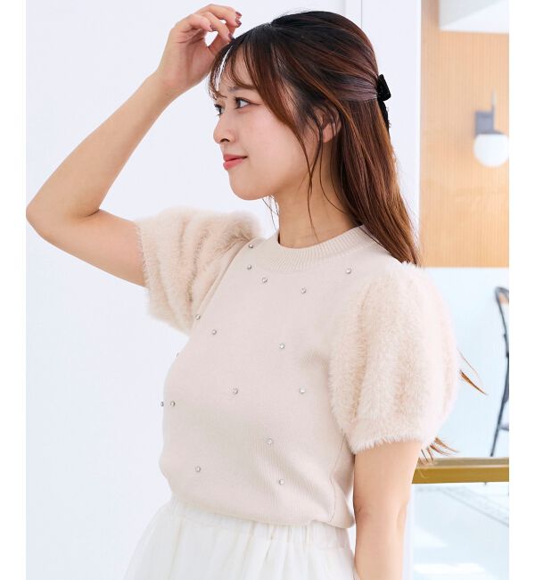  「キラキラ袖シャギーニット」|ニット・セーター|