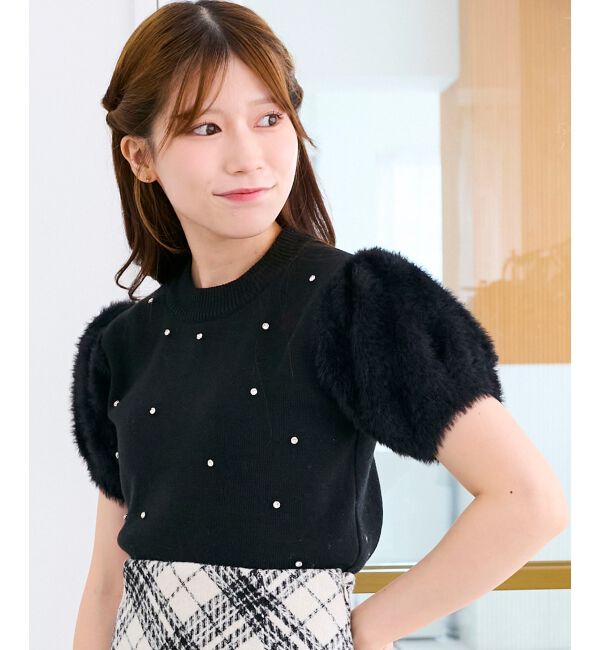  「キラキラ袖シャギーニット」|ニット・セーター|