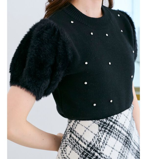  「キラキラ袖シャギーニット」|ニット・セーター|