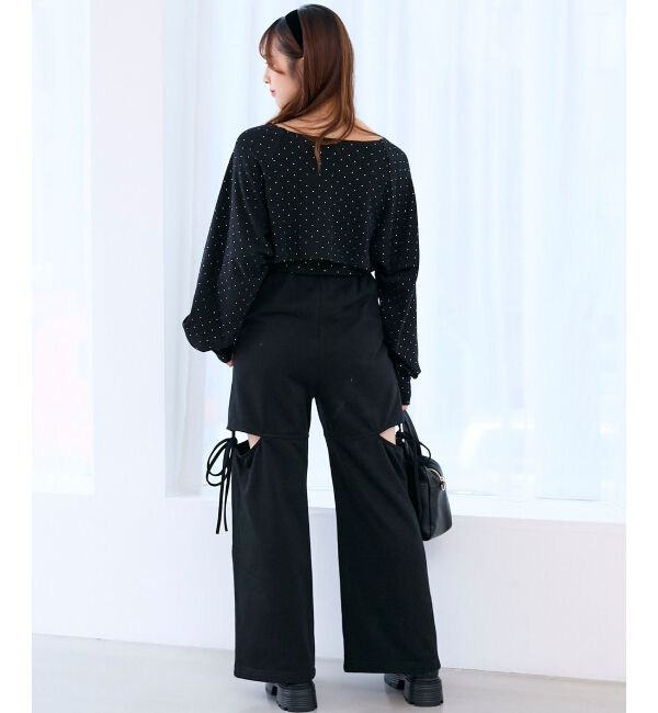  「スリット入りキラキラスウェットパンツ」|その他|