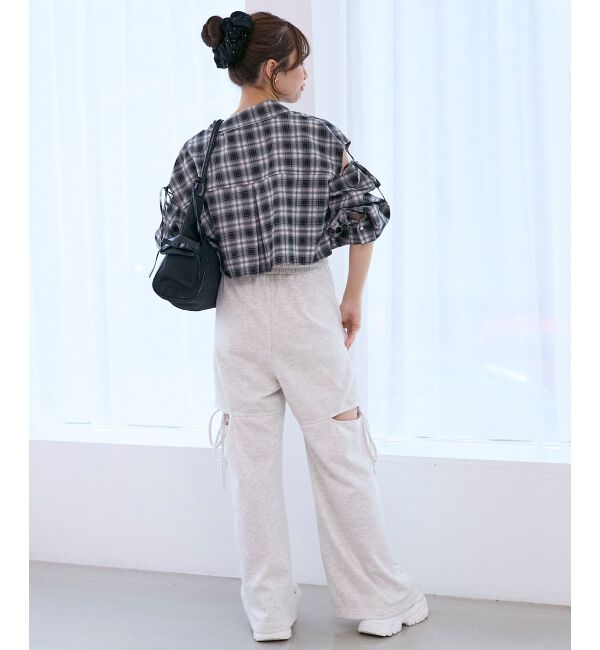  「スリット入りキラキラスウェットパンツ」|その他|