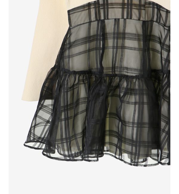  「ショルダーリボンコルセットミニワンピ」|ワンピース|