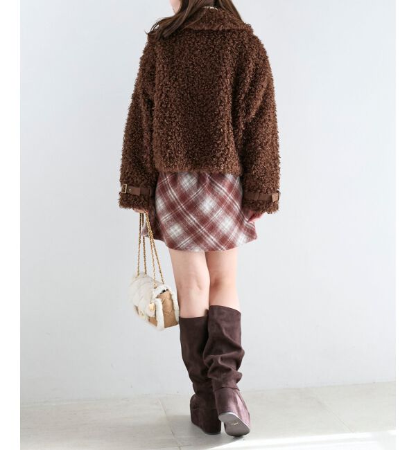  「ハートパッチふわふわブルゾン」|ブルゾン・スタジャン|