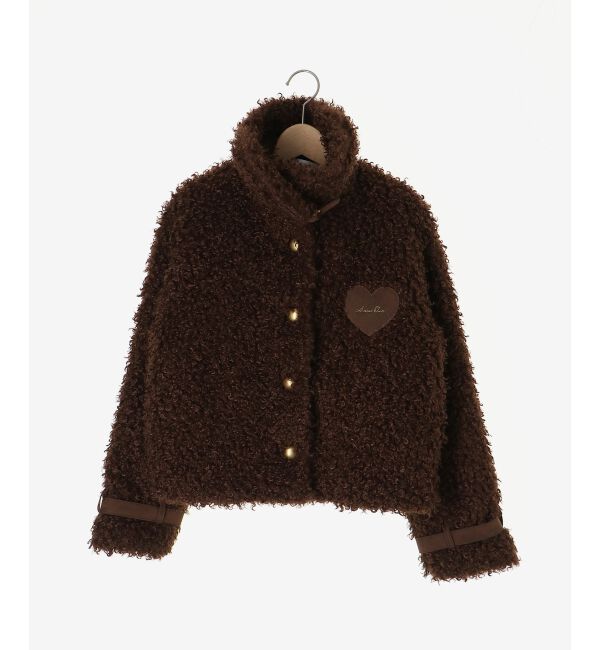  「ハートパッチふわふわブルゾン」|ブルゾン・スタジャン|