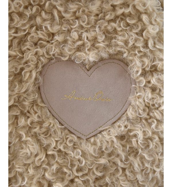  「ハートパッチふわふわブルゾン」|ブルゾン・スタジャン|