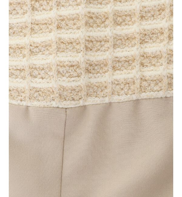  「ツイードニットドッキングワンピース」|ワンピース|