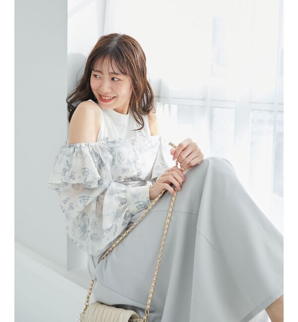  「ウエストきゅっとフリルワンピース」|ワンピース|