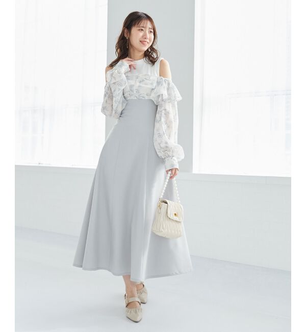  「ウエストきゅっとフリルワンピース」|ワンピース|