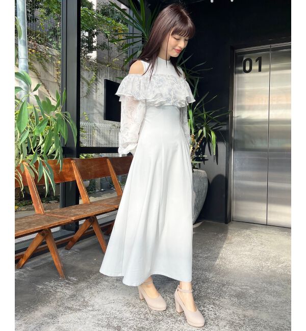  「ウエストきゅっとフリルワンピース」|ワンピース|