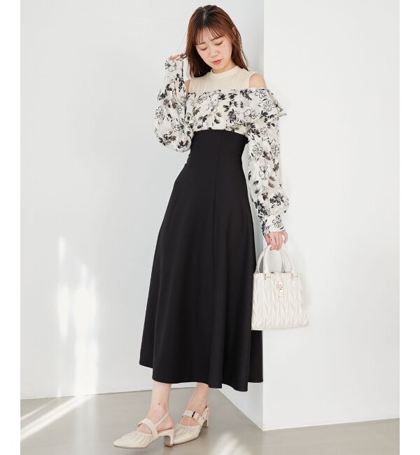  「ウエストきゅっとフリルワンピース」|ワンピース|