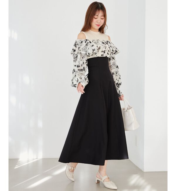  「ウエストきゅっとフリルワンピース」|ワンピース|