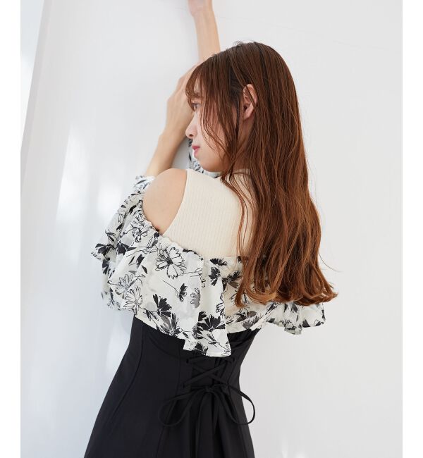  「ウエストきゅっとフリルワンピース」|ワンピース|