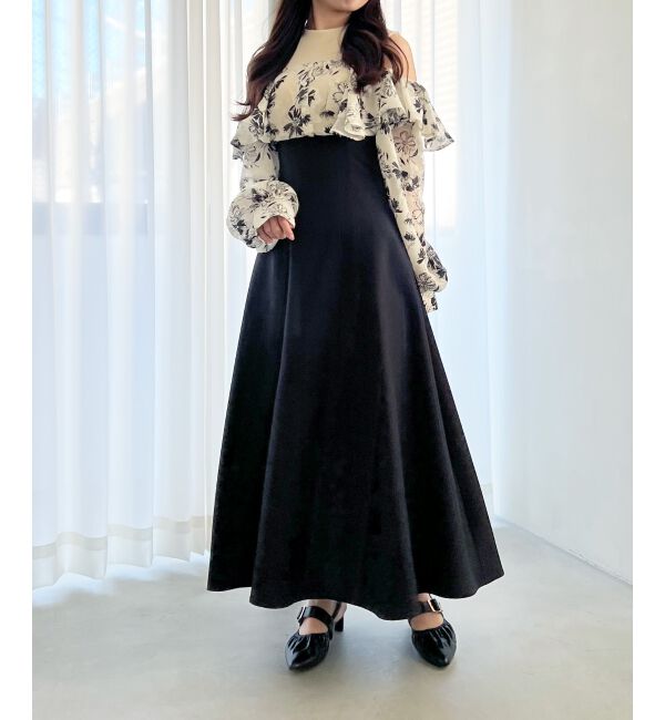  「ウエストきゅっとフリルワンピース」|ワンピース|