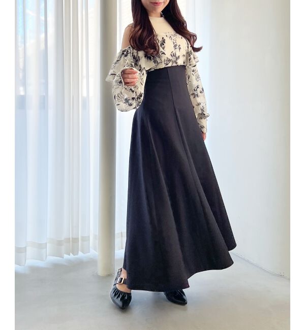  「ウエストきゅっとフリルワンピース」|ワンピース|