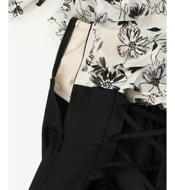  「ウエストきゅっとフリルワンピース」|ワンピース|