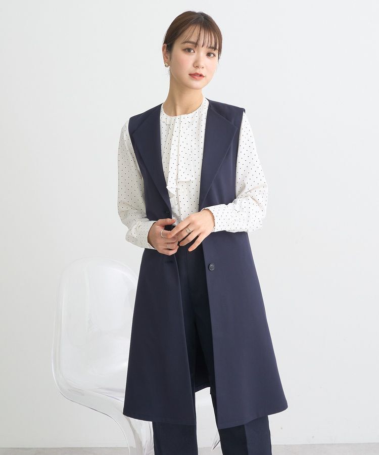 earth music&ecology「ミドル丈ジレ」|ベスト・ジレ|