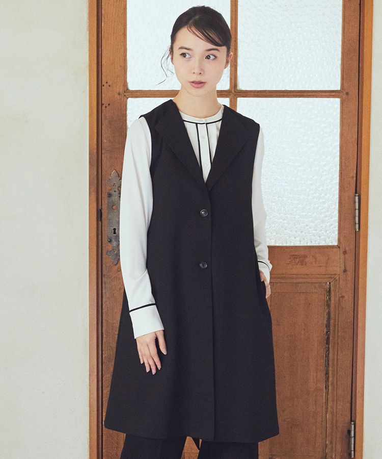 earth music&ecology「ミドル丈ジレ」|ベスト・ジレ|