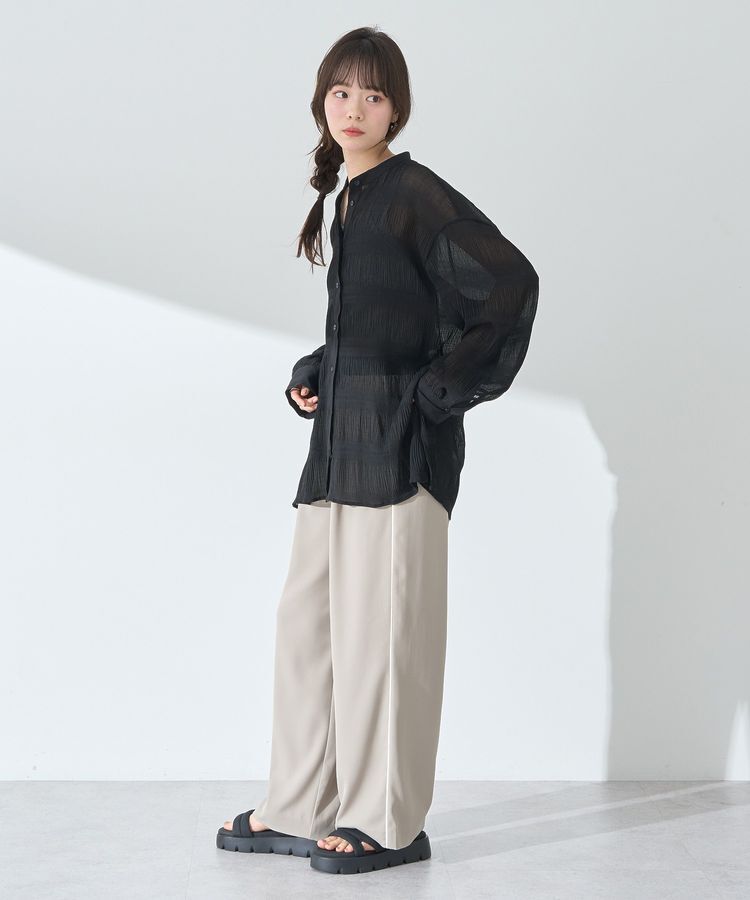 earth music&ecology「マジョリカプリーツレギュラーシャツ」|シャツ・ブラウス|