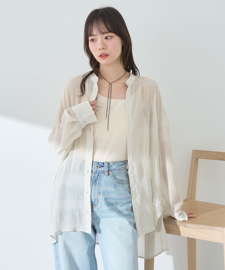 earth music&ecology「マジョリカプリーツレギュラーシャツ」|シャツ・ブラウス|