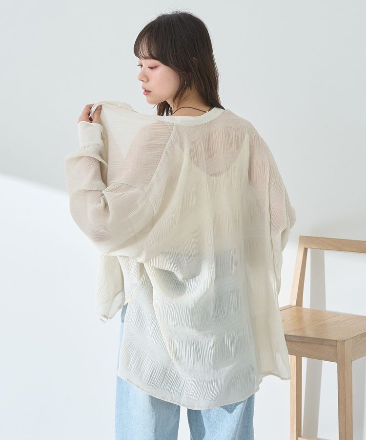 earth music&ecology「マジョリカプリーツレギュラーシャツ」|シャツ・ブラウス|