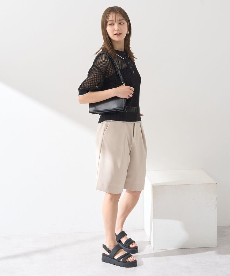 earth music&ecology「メッシュポロニットプルオーバー」|ニット・セーター|