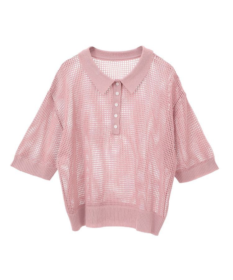 earth music&ecology「メッシュポロニットプルオーバー」|ニット・セーター|