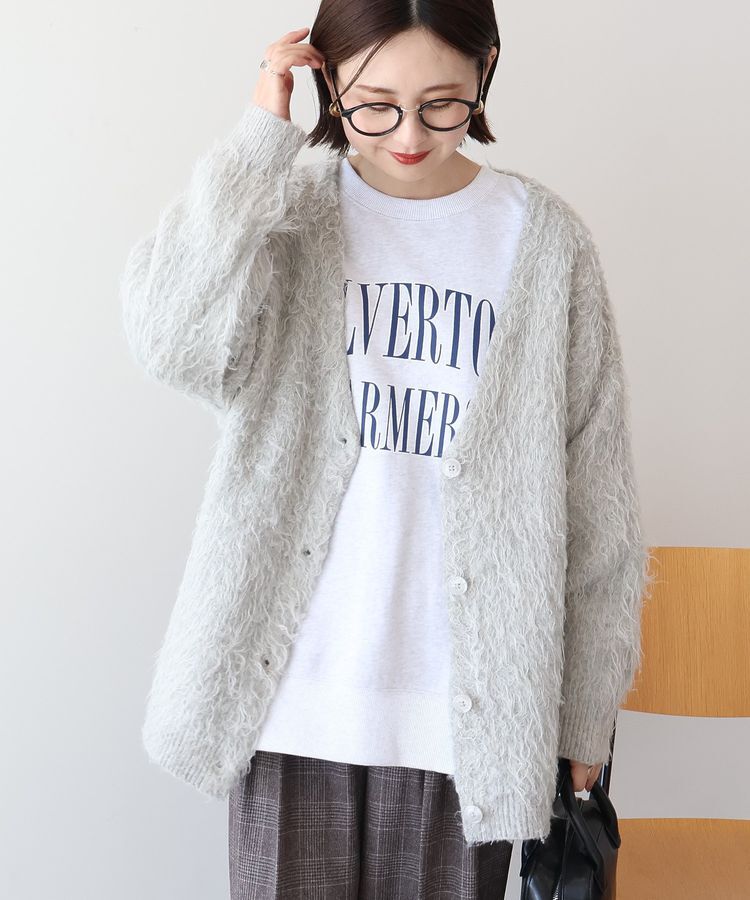 AMERICAN HOLIC「カールシャギーカーディガン」|カーディガン|Gray